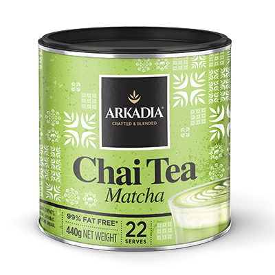 Arkadia Chai Tea Matcha 440g Tin